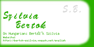 szilvia bertok business card
